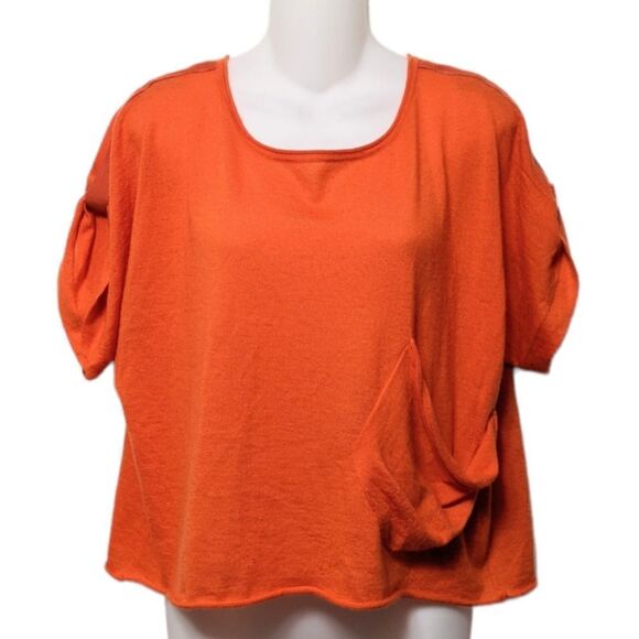 AUTUMN CASHMERE Rolled Hem Boxy Lightweight Top S - Picture 6 of 6